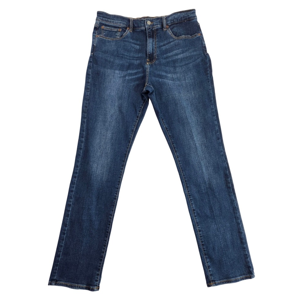 Lucky Brand Mens Dark Wash Straight Leg Denim Jeans Blue Size 36x34